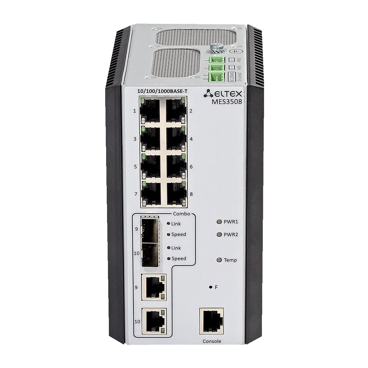 Ethernet-коммутатор MES3508, 8x1G RJ45 + 2xCombo (RJ45/SFP), L3, 20-75V DC