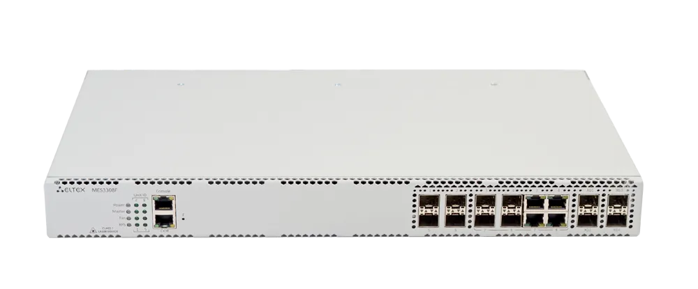 Ethernet-коммутатор MES3308F, 4x1G SFP + 4xCombo + 4x10G SFP+, L3, dual PSU
